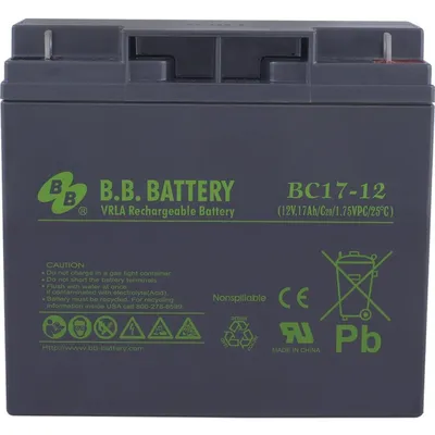 Аккумулятор B.B.Battery BC 17-12, 12В, 17Ач, клеммы F3/М5