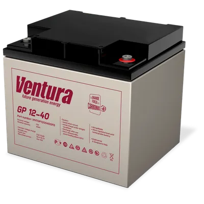 Аккумулятор VENTURA GP 12-40, 12В, 40Ач, AGM
