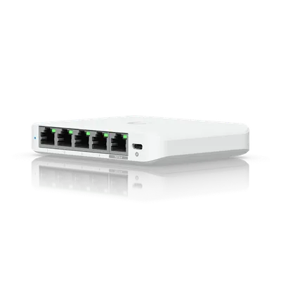 Коммутатор UBIQUITI USW-Flex-2.5G-5, 5×2.5G, PoE, настольный
