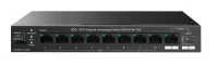 IP-COM G1110PF-8-120W Коммутатор неуправляемый PoE, 10 портов, 9x1 Гбит/с, SFP 1х1 Гбит/с, PoE 8х30 Вт (до 102 Вт), настольный