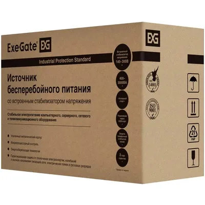 ИБП Exegate EP244543RUS, Power Back BNB-600, 600ВА/360Вт, Line-Interactive, 2×Schuko