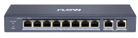 Коммутатор iFLOW F-SW-EU410POE-V/L, 8×100 Мбит/с PoE + 2×1 Гбит/с, неуправляемый