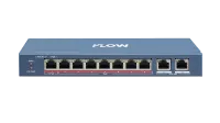 Коммутатор iFLOW F-SW-EU410HPOE-V, 8×100 Мбит/с PoE + 2×1 Гбит/с, неуправляемый