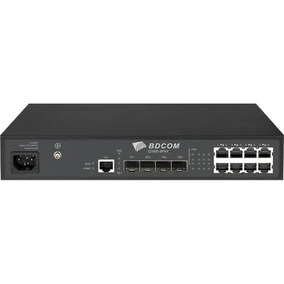 Управляемый PoE коммутатор уровня 3 BDCOM S2900-8P4X, 8x 10/100/1000Base-T PoE 802.3af/at до 125W, 4x 1/10GE SFP+, ~220V AC
