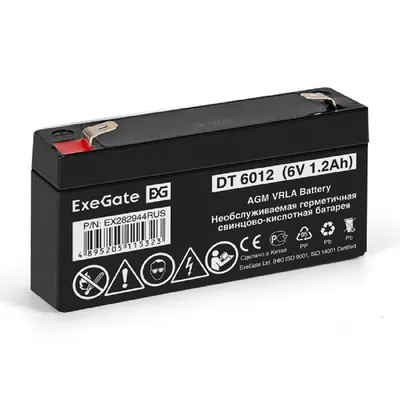 Аккумулятор ExeGate EX282944RUS, 6В, 1.2Ач