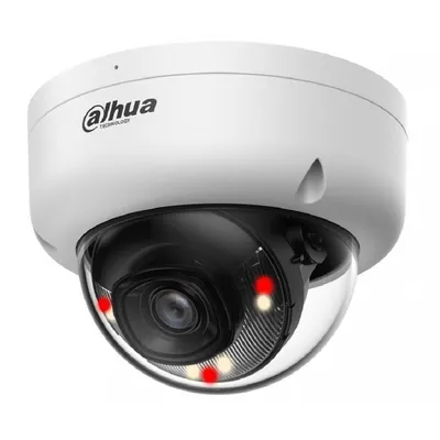 IP-камера DAHUA DH-IPC-HDBW1439E1P-A-IL-0360B-S6, купольная, 4Мп, 3.6мм, ИК+LED 30м, IP67