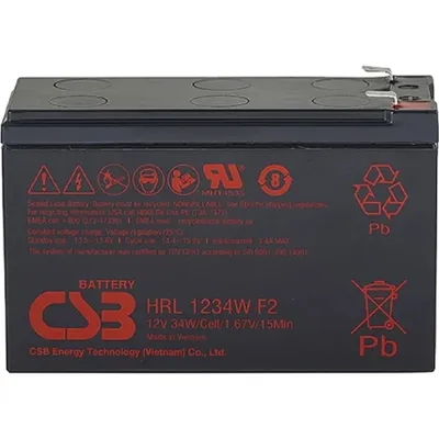 Аккумулятор CSB HRL1234W, 12В, 9Ач
