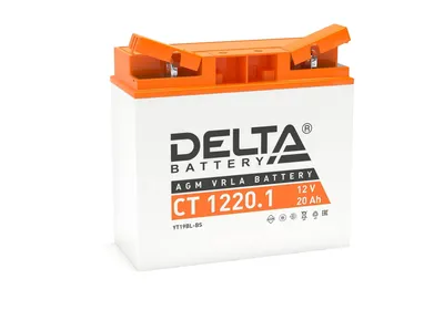 Аккумулятор Delta CT 1220.1, 12В/20Ач, AGM, пусковой ток 260А