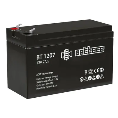 Аккумуляторная батарея Delta (Battbee BT) BT 1207 12В/7Ач, клемма F1 (151х65х95мм (100мм); кг; Срок службы 3лет; Гаранти