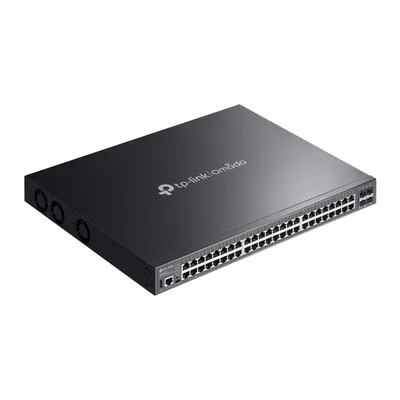 SG5452XMPP - Omada 48-портовый гигабитный управляемый стекируемый PoE++ коммутатор Lite L3 c 4 слотами 10G SFP+. Порты: 40 х гигабитных порта PoE+, 8 х гигабитных портов PoE++ (до 90 Вт на порт), 4 х слота 10G SFP+, консольный порт RJ45/USB Type-C, 1 х порт USB 2.0, TP-link