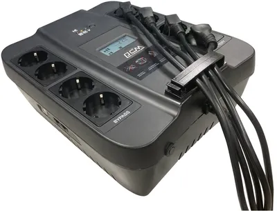 ИБП SPD-1100U LCD, линейно-интерактивный, цифровой дисплей,  1100 ВA, 605 Вт, 4 евророзетки с резервным питанием, 4 евророзетки с фильтрацией, USB,  защита RJ45/RJ11, батарея свинцово-кислотная 12В 9Ач, ШхГхВ 285х232х103мм, 7.8 кг/ UPS SPD-1100U LCD, line-interactive, digital display, 1100 VA, 605 W, 4 Euro sockets with backup power supply, 4 Euro sockets with filtering, USB protection RJ45/RJ11,lead acid battery 12V 9Ач, WxDxH 285х232х103мм, 7.8 kg