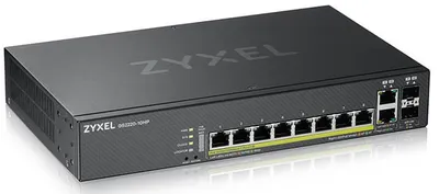 Коммутатор ZYXEL GS2220-10HP-EU0101F, управляемый L2, 8×1GbE PoE+, 2×Combo, 180 Вт