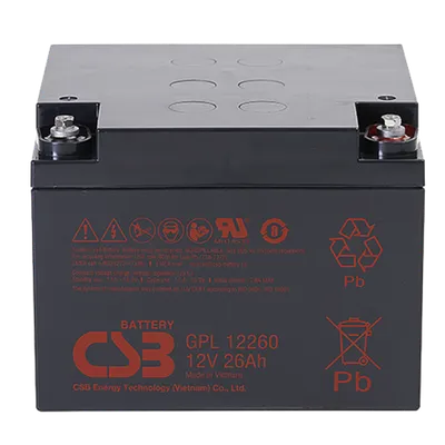 Аккумулятор CSB GPL 12260, 12В, 26Ач